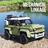 Land Rover Defender, Removable Roof Rack, Rotating Gear to Recover the Tow Rope, Travel Compartment, Foldable Rear Seats, Four-Speed Gearbox, Six-Cylinder Engine (2623 Pcs) - BAV BRICK