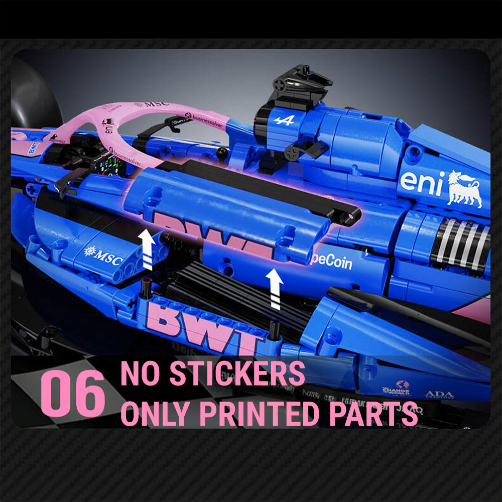 1:8 BWT Alpine Formula One Team Car | Official Licensed Grand Prix Machine | 2172 PCS - BAV BRICK