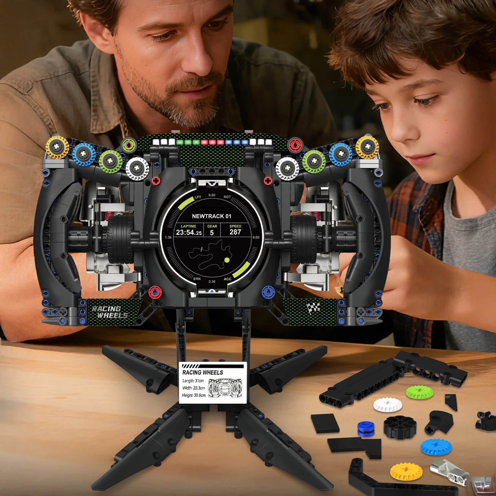 1:1 German Coupe Steering Wheel | Life-Size Performance Cockpit Replica | 1:1 Scale | 903 PCS - BAV BRICK