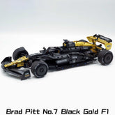 1:8 Brad Pitt No.7 Black Gold F1 | Remote Controlled Grand Prix Machine (1900pcs)