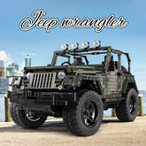 1: 8 Jeep Wrangler Army Green Off-Road Pickup, Adult Collectible Model Cars, 2096 Pcs - BAV BRICK