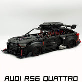 1:8 Audi RS6 Quattro Widebody Wagon | Matte Black Power | 4189+ PCS - BAV BRICK