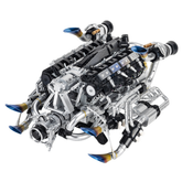 Burnt Blue V8 Performance Engine | Premium Motorised Engine Model | 1:8 Scale | 2774 PCS - BAV BRICK