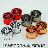 Lamborghini SCV12 Same Wheel Hub, Suitable for All 1:8 Supercars (4-pack)