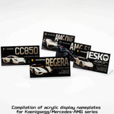Suitable for Mercedes Koenigsegg Supercar Series Display Acrylic Nameplate
