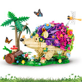 Hedgehog Flowers Building Set, Cute Insects Animals Collection Model Jungle Animal Crossing Building Kit (988 Pcs) - BAV BRICK
