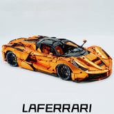 1: 8 LaFerrari Supercar, Customized Orange Gold Edition, Fully Detailed Simulation, The Ultimate Collectible, None-Remote Controlled (4739Pcs) - BAV BRICK