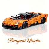 1:8 The Ultimate Pagani Utopia Supercar | Customized Orange Gold V12 Italian Exotic (3314pcs)