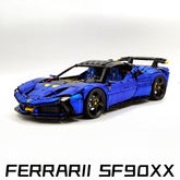 1:8 Ferrari SF90XX Royal Blue Plating Limited Color, The Ultimate Supercar, More Than 12 Features Restored(4100 Pcs)