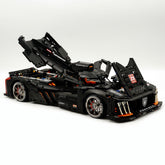 1: 8 Peugeot Le Mans 9×8 RaceCar Building Sets with Remote Control, Dark Warrior Custom Edition (3746 Pcs)