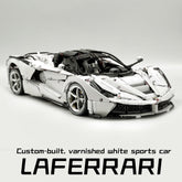 1: 8 LaFerrari C6 Sportcar, Custom White Goddess, Fully Detailed Simulation, The Ultimate Collectible, None-Remote Controlled (4739Pcs)