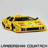 1:8 Lamborghini Countach LP5000 Building Set, Vibrant Yellow Customized Edition (3970+ PCS)