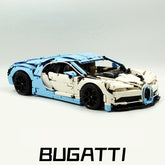 1: 8 Bugatti Chiron, Custom Modified Blue+White Edition (4031PCS)