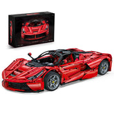 1: 8 LaFerrari C6 Sportcar Building Set, Fully Detailed Simulation, The Ultimate Collectible, None-Remote Controlled (4739Pcs) - BAV BRICK
