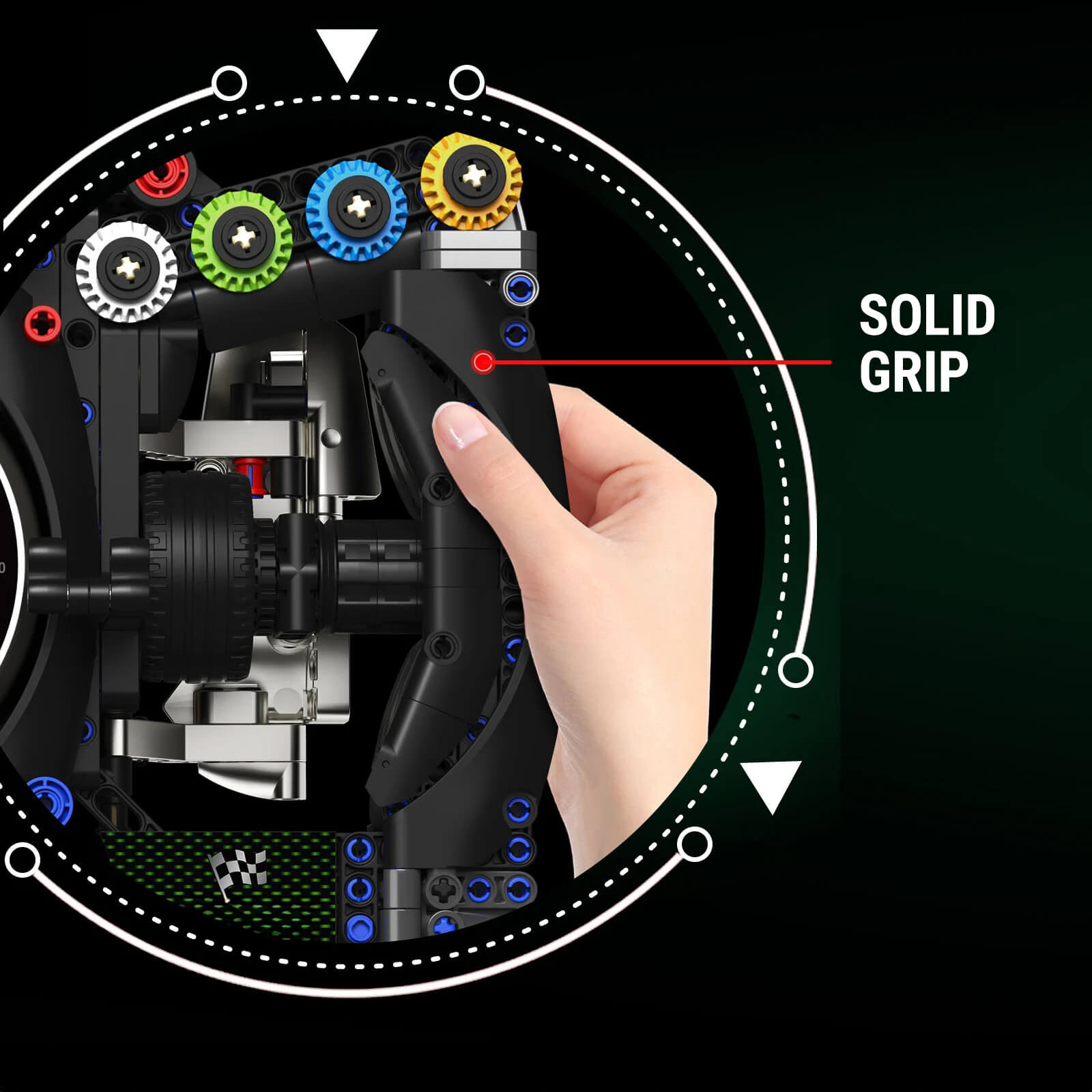 1:1 German Coupe Steering Wheel | Life-Size Performance Cockpit Replica | 1:1 Scale | 903 PCS - BAV BRICK