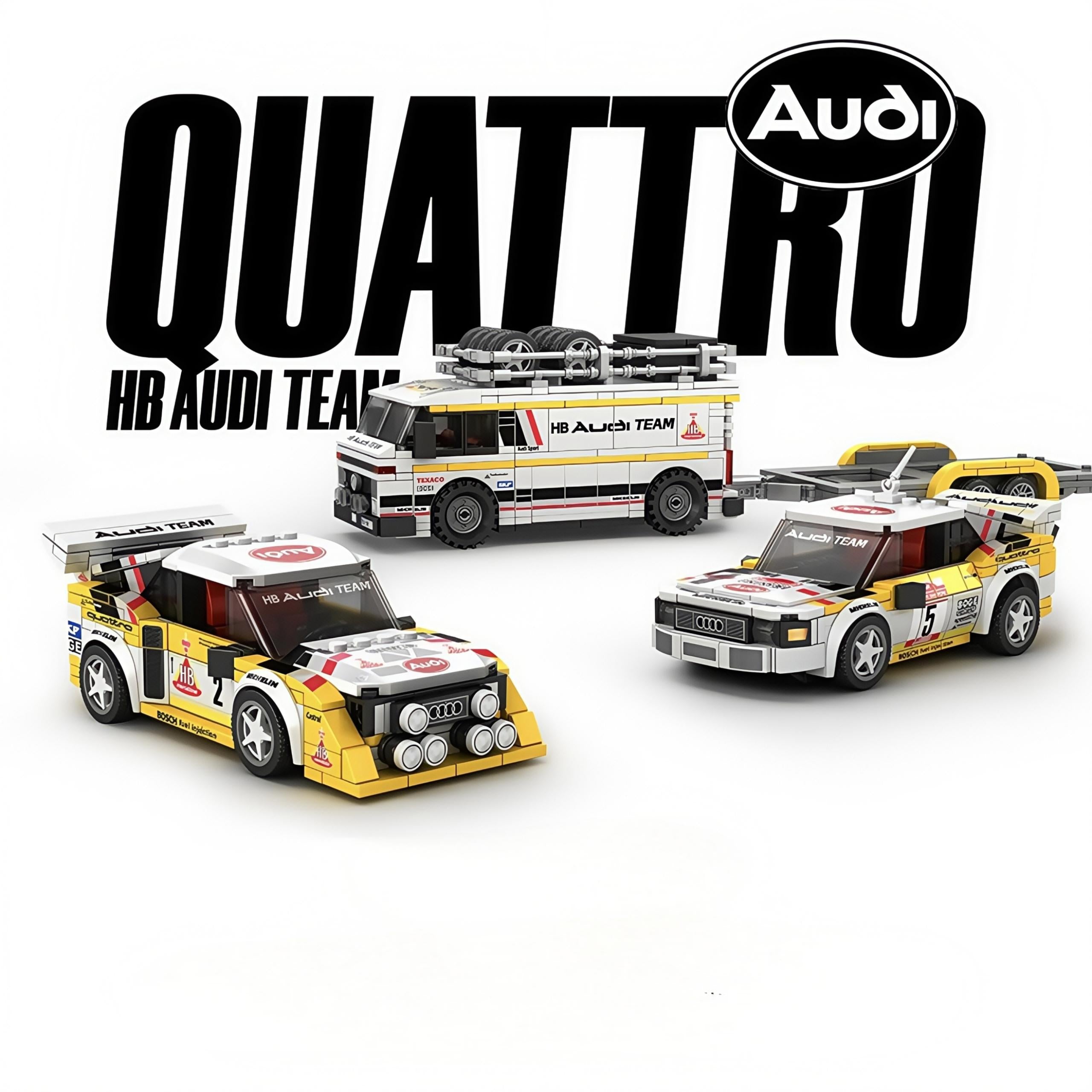 Officially Licensed HB Audi WRC Team – 3-in-1 Rally Legends Set