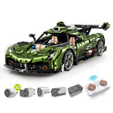 1: 8 Koenigsegg JESKO Supercar with Remote Control, Electric Doors and Rear Spoiler, Electric Air Suspension, Steam Spray System(3838 Pcs) - BAV BRICK