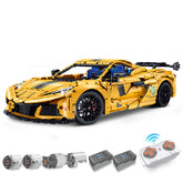 1: 8 Corvette C8 Supercar Building Sets with Remote Control, Electric lift tail, Electric Lifting Chassis, Electric Door (3788 Pcs) - BAV BRICK