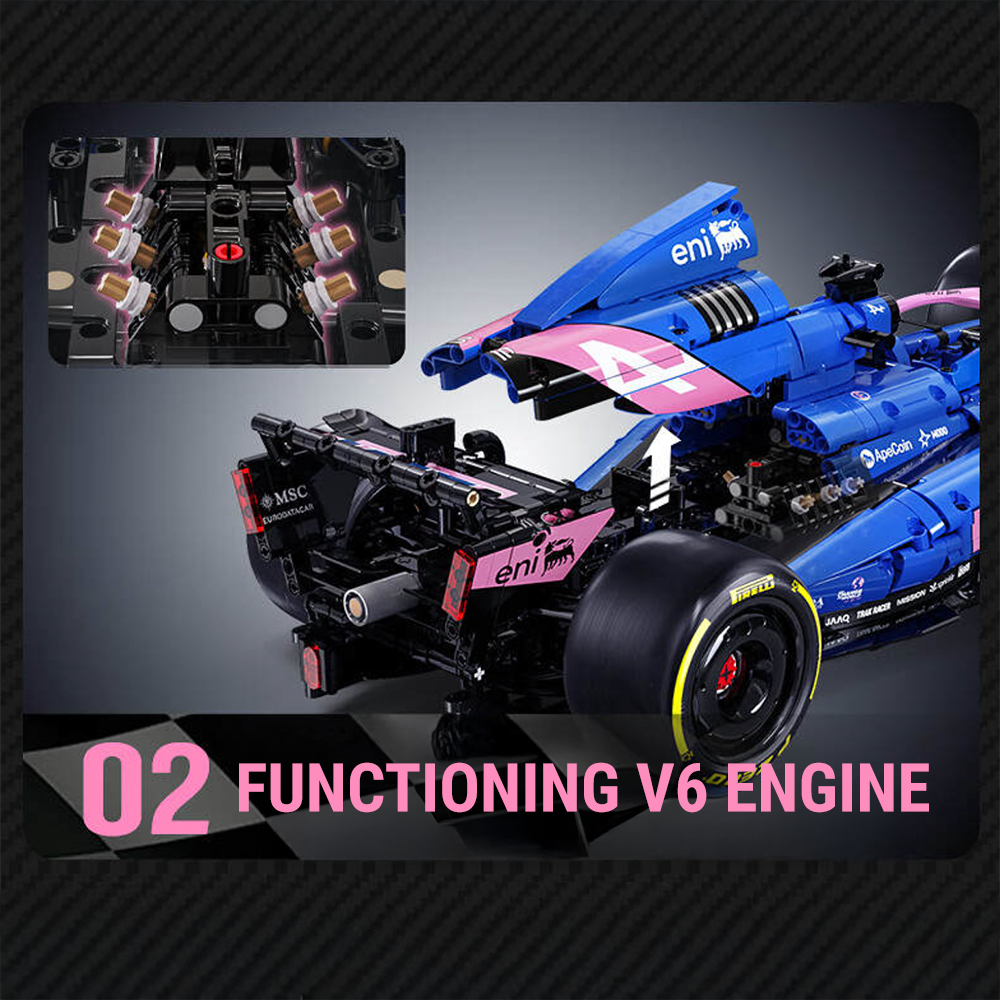 1:8 BWT Alpine Formula One Team Car | Official Licensed Grand Prix Machine | 2172 PCS - BAV BRICK