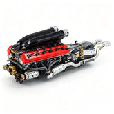 Motorized Large Ferrari SP3 V12 Engine | 12-Cylinder Prancing Horse Engine Package (2155 PCS)