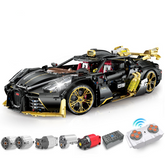 1:8 Bugatti Special Edition Supercar avec télécommande, portes électriques, suspension pneumatique électrique, système de pulvérisation de vapeur (4368 pièces)