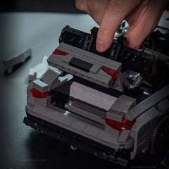 Audi RS3, coche de carreras alemán de carrocería ancha | Incluye 4 estilos de ruedas (1520 piezas)