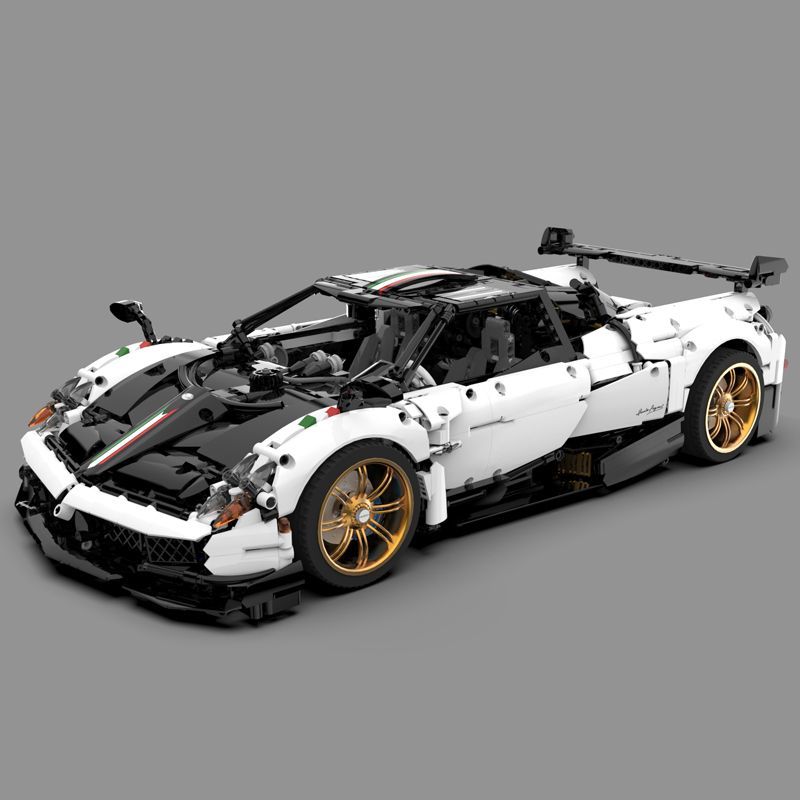 1: 8 Pagani Huayra White Italy Concept Ultimate Edition (4708 Pcs) - BAV BRICK