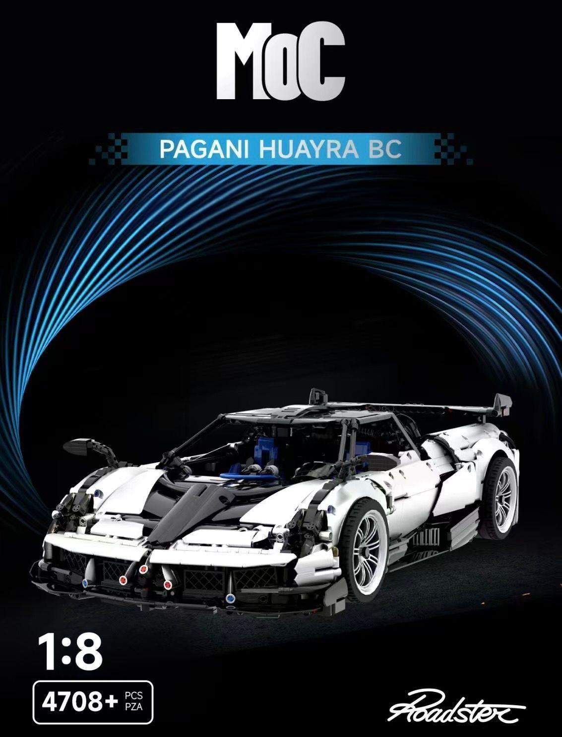 1: 8 Pagani Huayra Silver Plating Ultimate Edition (4708 Pcs) - BAV BRICK