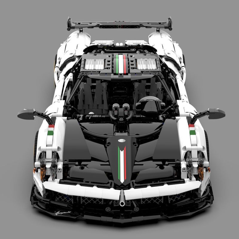 1: 8 Pagani Huayra White Italy Concept Ultimate Edition (4708 Pcs) - BAV BRICK