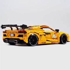 1: 8 Corvette C8 Supercar Building Sets with Remote Control, Electric lift tail, Electric Lifting Chassis, Electric Door (3788 Pcs) - BAV BRICK