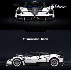 1: 8 Pagani Huayra Silver Plating Ultimate Edition (4708 Pcs) - BAV BRICK