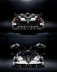 1: 8 Pagani Huayra Silver Plating Ultimate Edition (4708 Pcs) - BAV BRICK