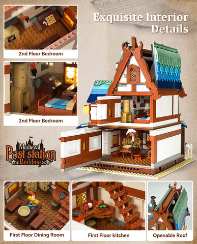 Medieval Architecture Coaching Inn Building Blocks, Collectible Gift ...