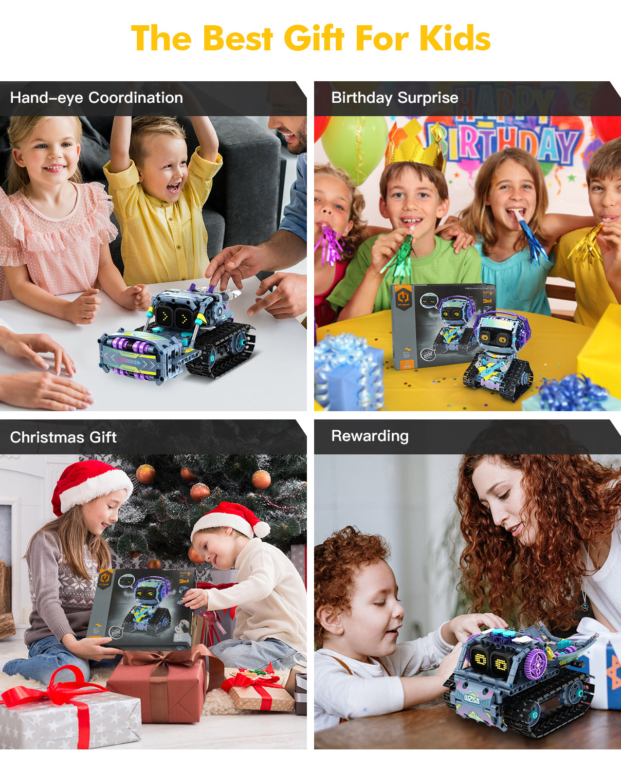 STEM Robot Building Set, 3 in 1 Remote & App-Controlled Robotic Toys, Programmable Educational Coding Set - BAV BRICK