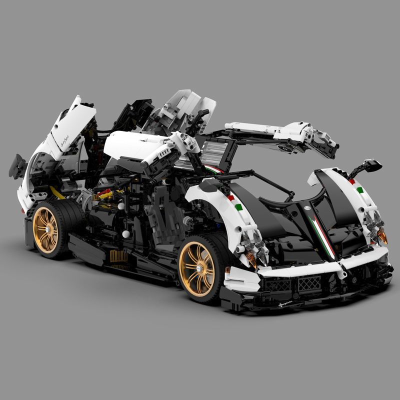 1: 8 Pagani Huayra White Italy Concept Ultimate Edition (4708 Pcs) - BAV BRICK