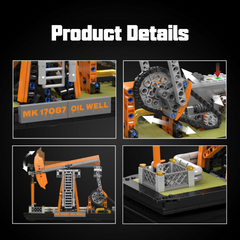 Motorized Oil Well Rig Set | Industrial Pumpjack Mining Machine (840+ PCS)