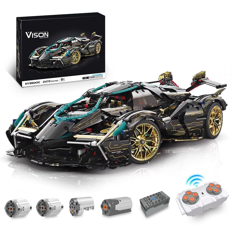 1: 8 Lamborghini Black Warrior (2472Pcs) - BAV BRICK