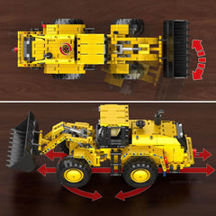 Bulldozer with Movable Front Loading Arm and Liftable Bucket | Heavy Construction Loader(910pcs)
