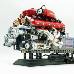 Large LaFerrari V12 Engine | Motorised Supercar Engine Model (2378 PCS)