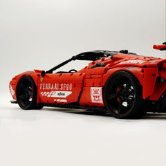1:8 Ferrari SF90XX Classic Red, The Ultimate Supercar, More Than 12 Features Restored(4100 Pcs)