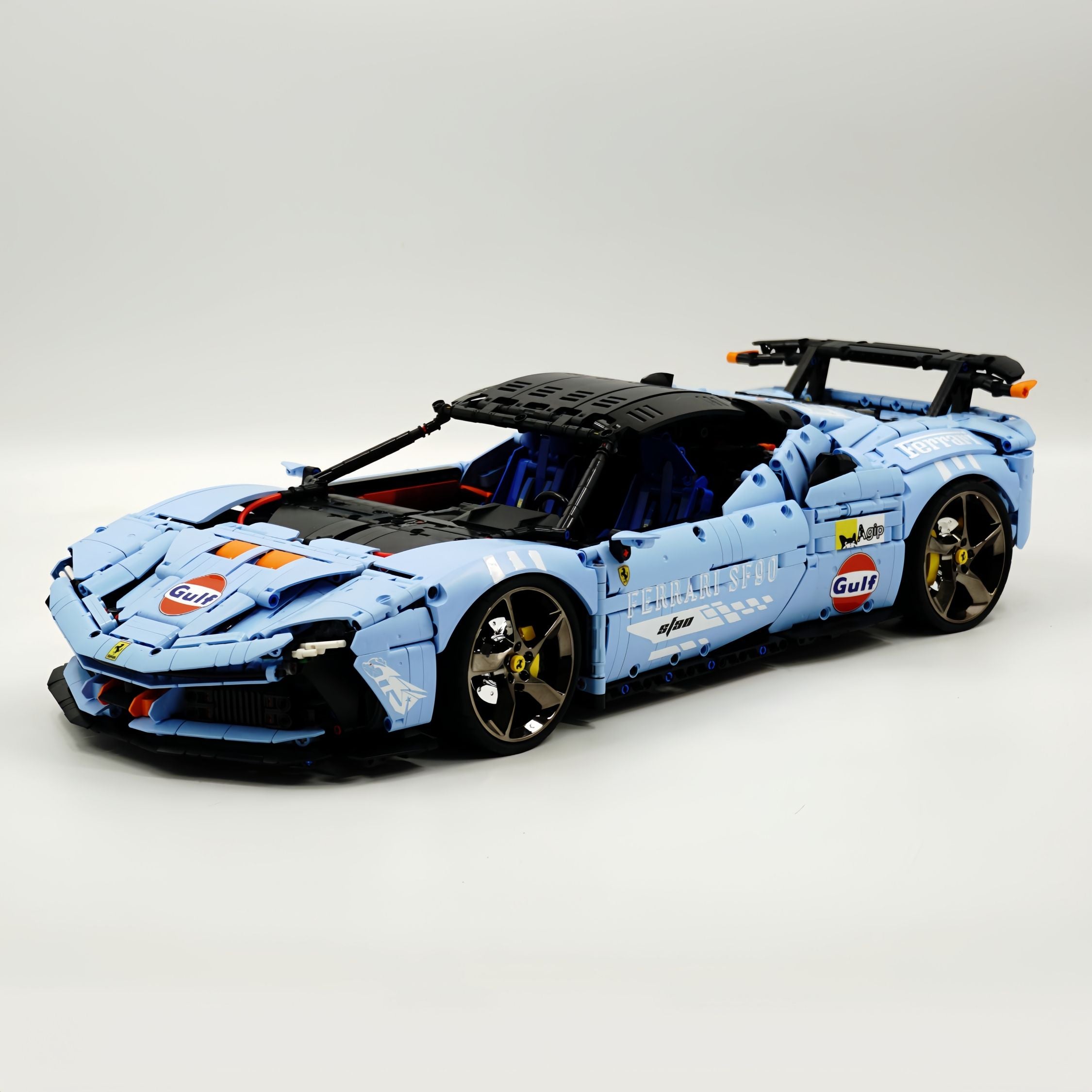 1:8 Ferrari SF90XX White Goddess, The Ultimate Supercar, More Than 12 Features Restored(4100 Pcs)
