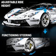 1:8 The Drift LaFerrari FXXK EVO | Pearl White Painting Custom Edition (4580pcs)