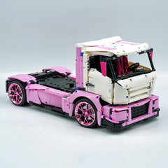 1: 8 Pink Box Trailer Truck, Total Length 110cm (8000+PCS)