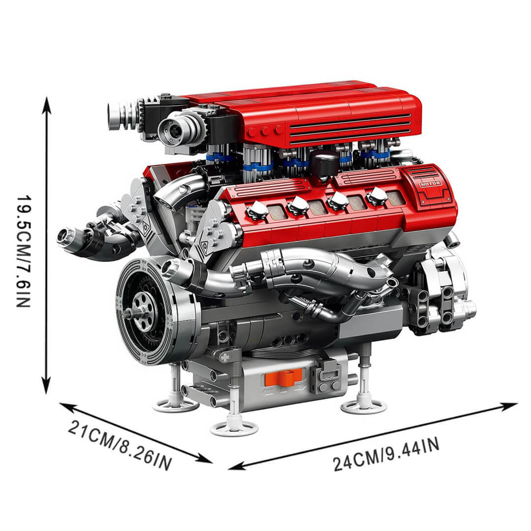 Motorised High-Revving V8 Italian Engine |  Performance Engine Engineering | 1100 PCS - BAV BRICK