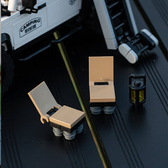 LAND ROVER DEFENDER CAMPER | British Camper Off‑Roader with Container Display Case(676 PCS)