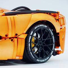 1: 8 LaFerrari Supercar, Customized Orange Gold Edition, Fully Detailed Simulation, The Ultimate Collectible, None-Remote Controlled (4739Pcs)