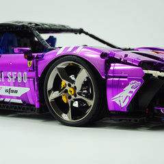 1:8 Ferrari SF90XX Purple Plating Limited Color, The Ultimate Supercar, More Than 12 Features Restored(4100 Pcs)
