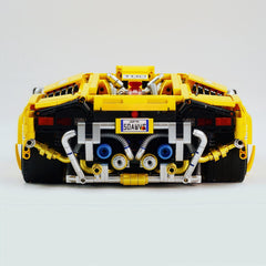 1:8 Lamborghini Countach LP5000 Building Set, Vibrant Yellow Customized Edition (3970+ PCS)
