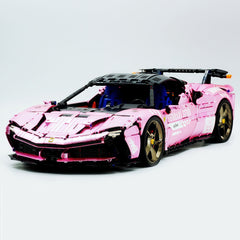 1:8 Ferrari SF90XX Pink Plating Limited Color, The Ultimate Supercar, More Than 12 Features Restored(4100 Pcs)