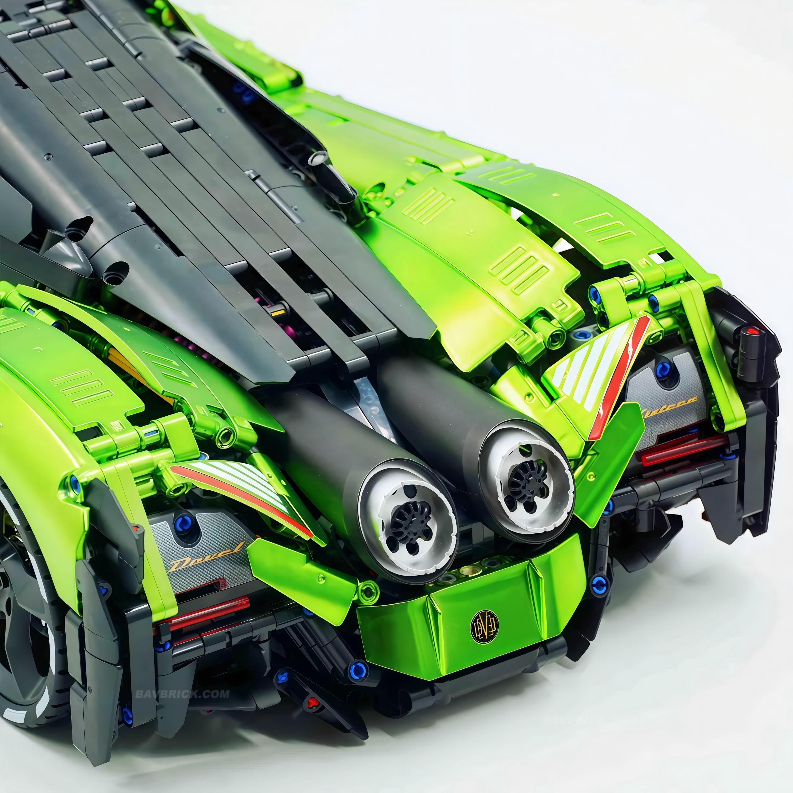 1:8 Devel sixteen V16 | Neon Green Custom Edition | Officially licensed (4016PCS) - BAV BRICK